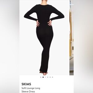 SKIMS Onyx Long Sleeve Dress